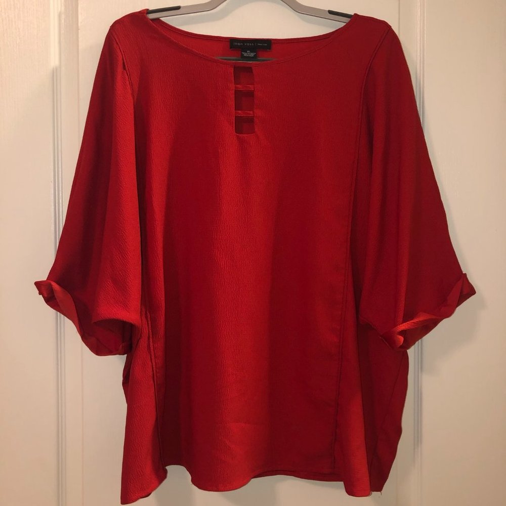 Joan Vass Burnt Orange Light Blouse